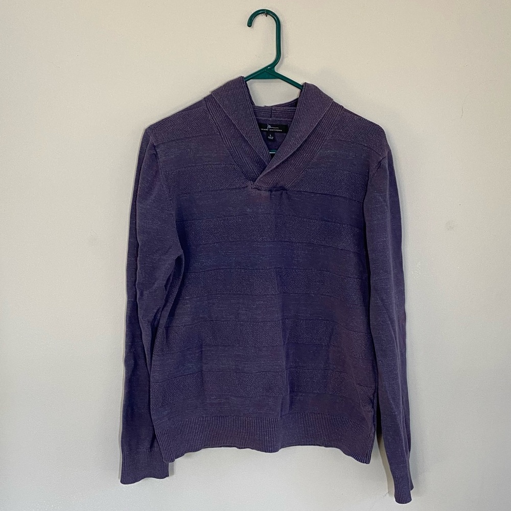 Marc Anthony Women’s 100% Cotton Purple Pullover Lightweight Sweater Size Large